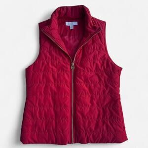 Michael kors red puffer vest